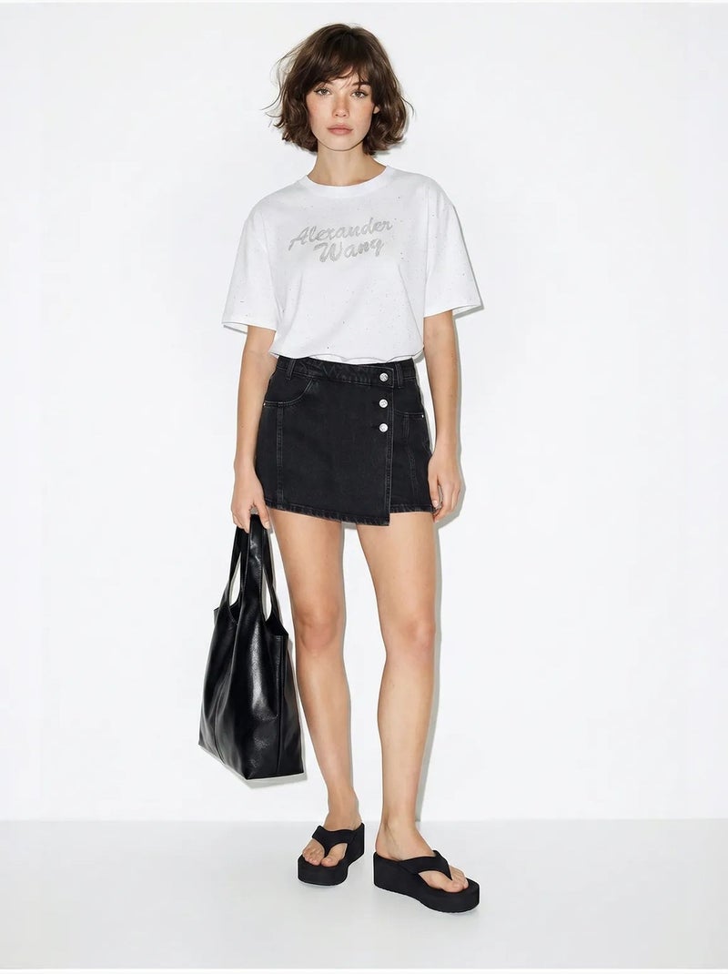 T-shirt oversized em jersey de algodão estampado lucci Branco - Kiabi