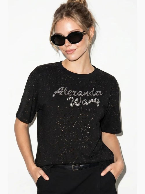 T-shirt oversized em jersey de algodão estampado lucci - Kiabi
