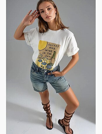 T-shirt oversized estampada hiccup