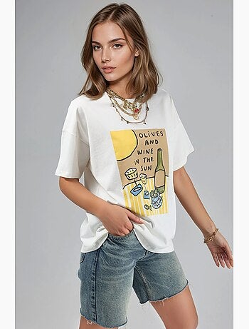 T-shirt oversized estampada hiccup