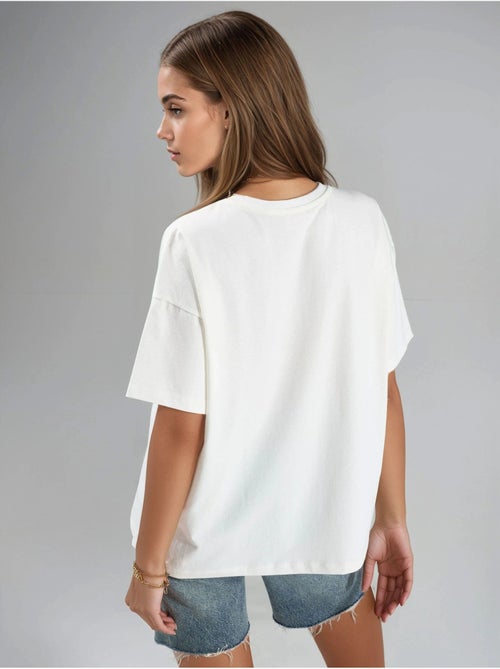 T-shirt oversized estampada hiccup - Kiabi T-shirt oversized estampada hiccup - Kiabi