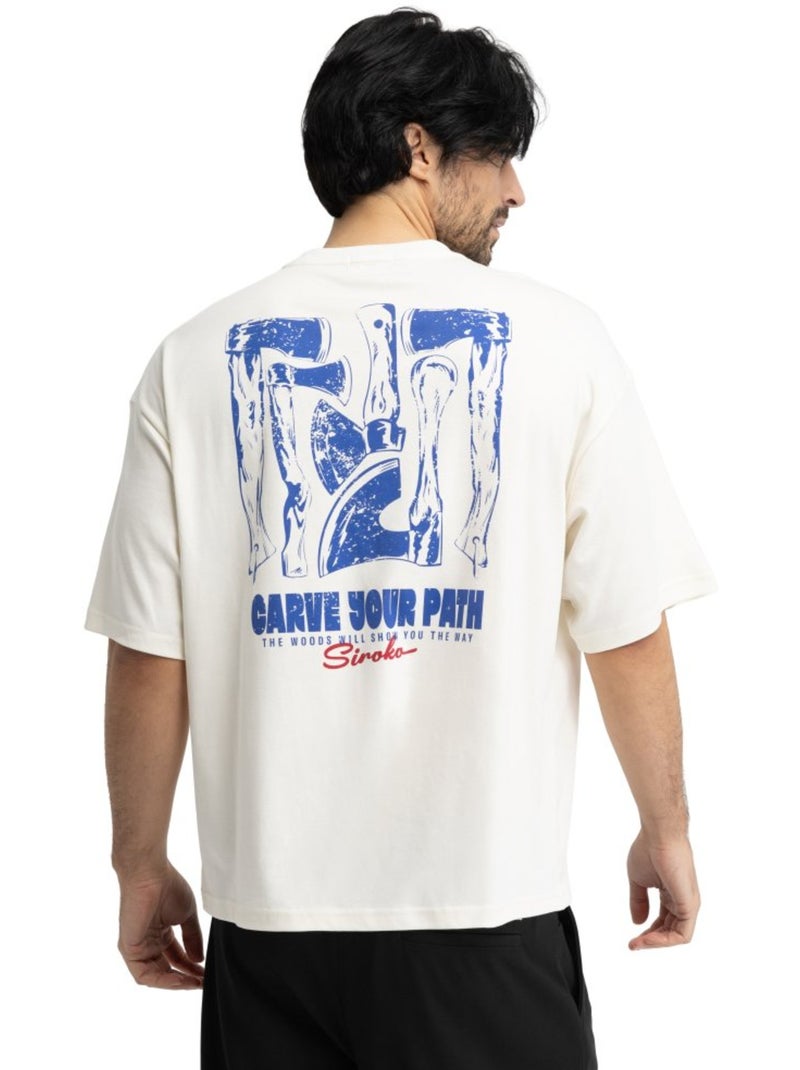 T-shirt oversized para homem Branco - Kiabi