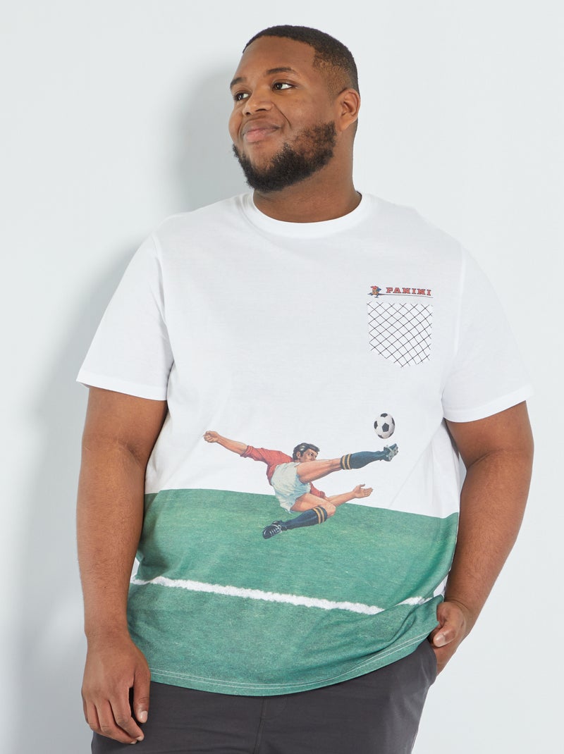 T-shirt 'Panini' em jersey Branco - Kiabi