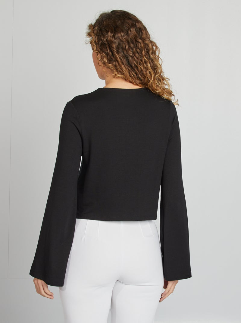 T-shirt para atar Preto - Kiabi