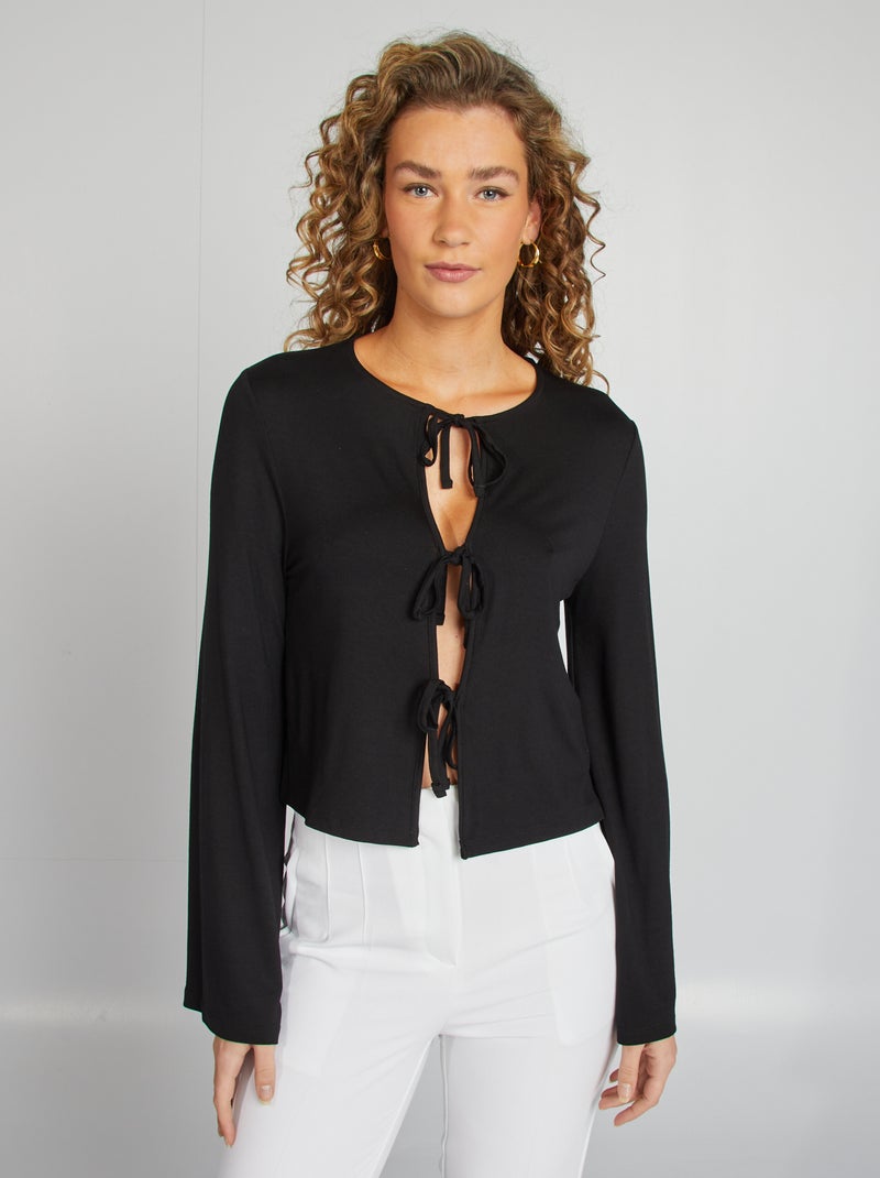 T-shirt para atar Preto - Kiabi