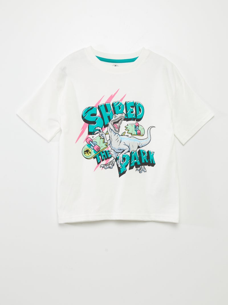 T-shirt 'Parque Jurássico' BRANCO - Kiabi