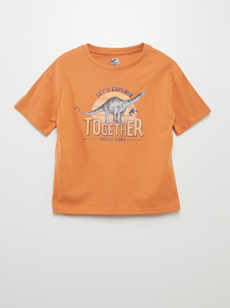 T-shirt 'Parque Jurássico' CASTANHO - Kiabi