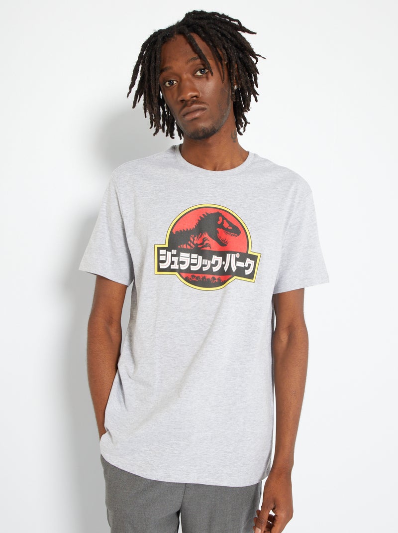 T-shirt 'Parque Jurássico' em jersey CINZA - Kiabi