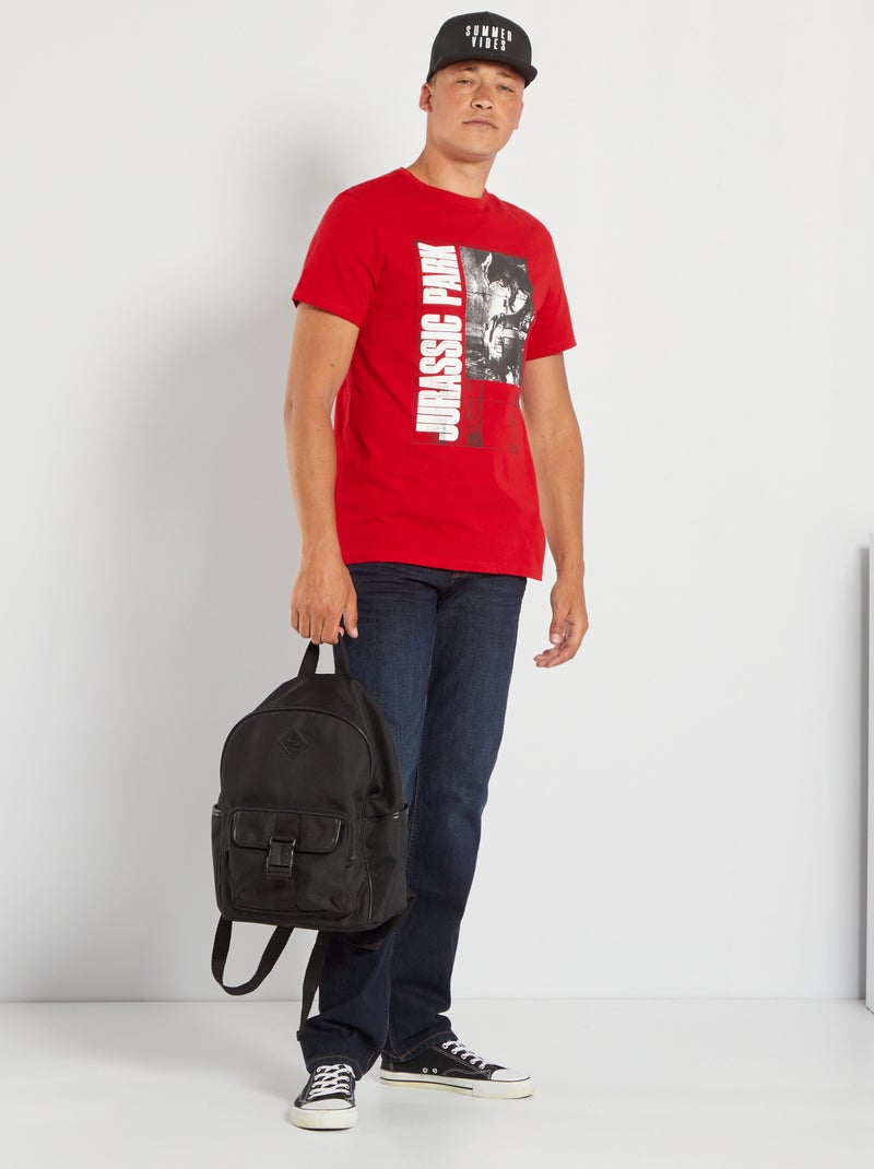 T-shirt 'Parque Jurássico' em jersey VERMELHO - Kiabi