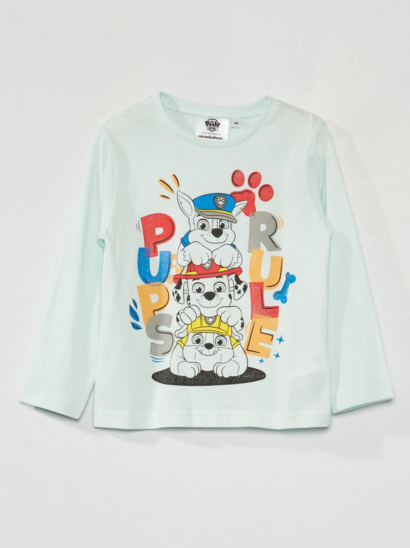 T-shirt 'Patrulha Pata' de manga comprida Azul - Kiabi