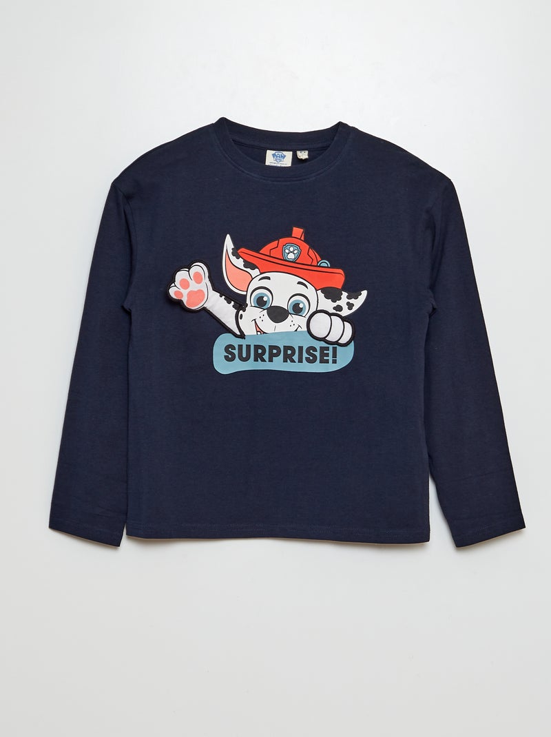T-shirt 'Patrulha Pata' de manga comprida AZUL - Kiabi