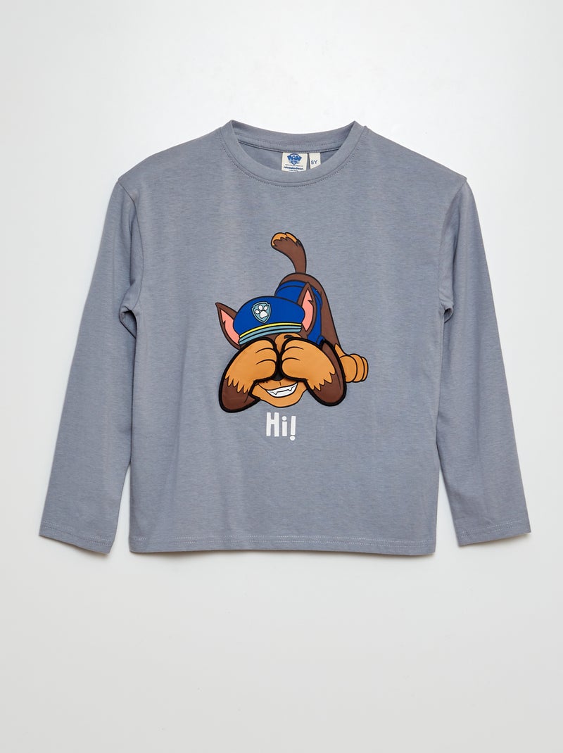 T-shirt 'Patrulha Pata' de manga comprida CINZA - Kiabi