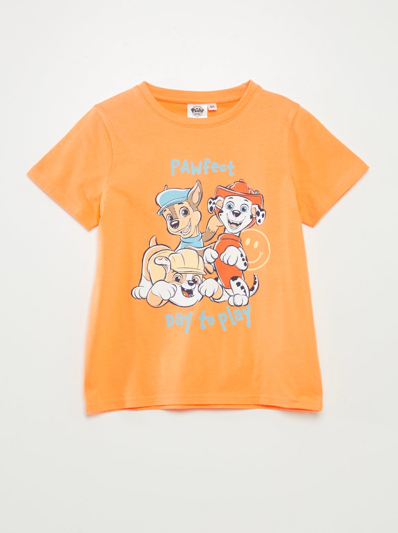 T-shirt 'Patrulha Pata' de manga curta LARANJA - Kiabi