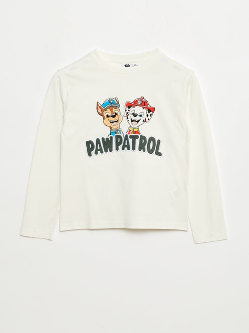 T-shirt 'Patrulha Pata' estampado em algodão - Kiabi