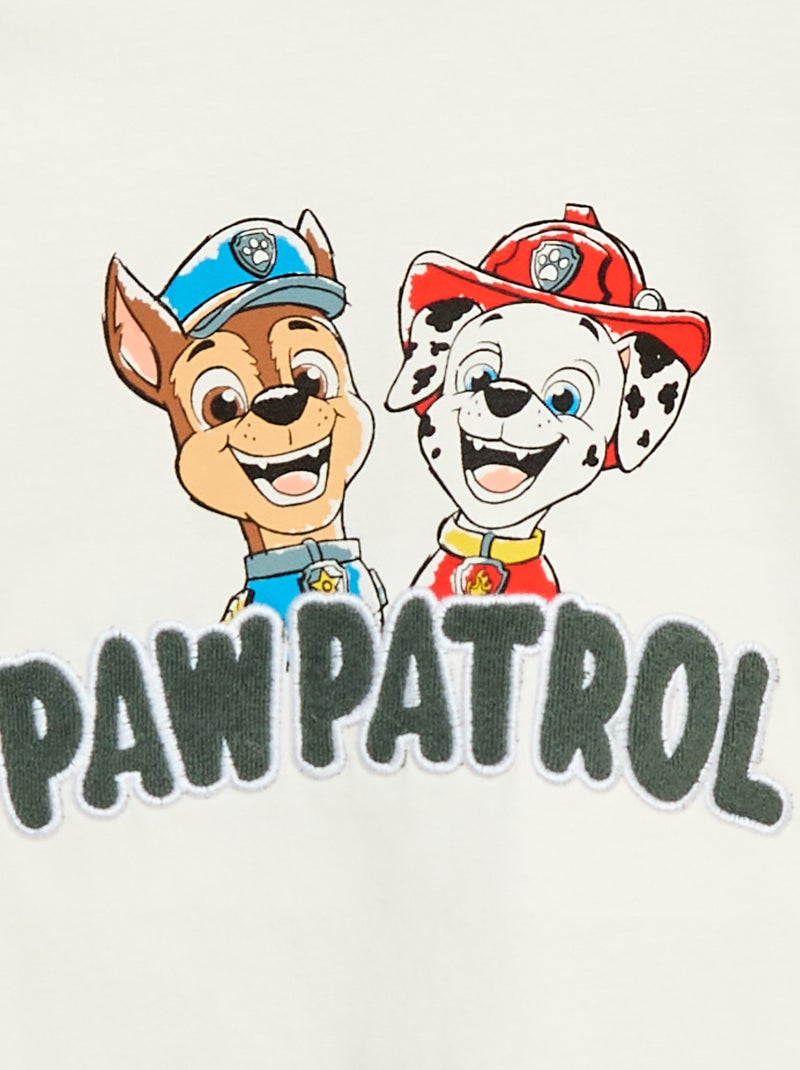 T-shirt 'Patrulha Pata' estampado em algodão Branco - Kiabi