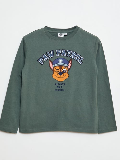 T-shirt 'Patrulha Pata' estampado em algodão - Kiabi