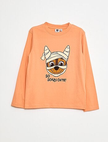 T-shirt 'Patrulha Pata' 'Halloween' manga curta