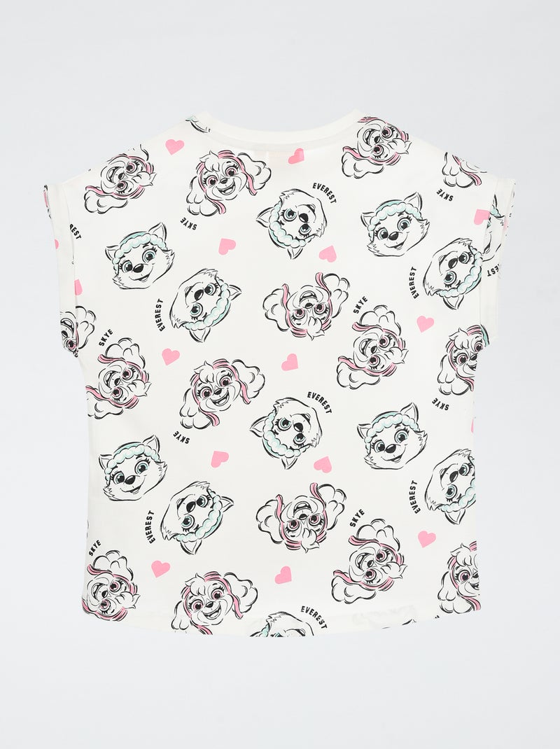 T-shirt 'Patrulha Pata' sem mangas Branco - Kiabi