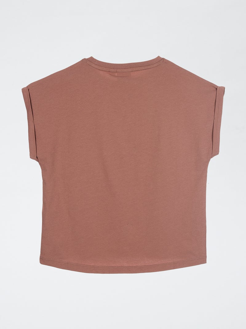T-shirt 'Patrulha Pata' sem mangas Castanho - Kiabi