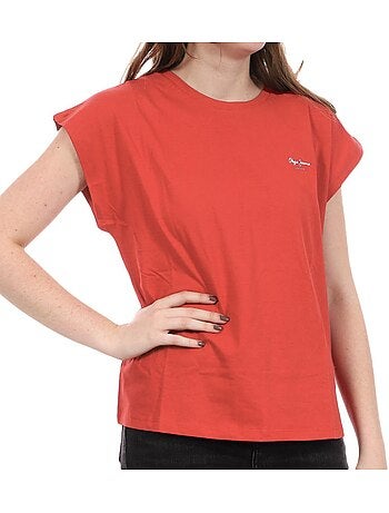 T-shirt feminina vermelha pepe jeans bloom