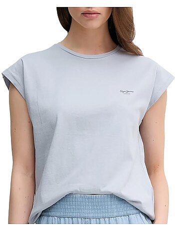 T-shirt pepe jeans blooma azul para mulher