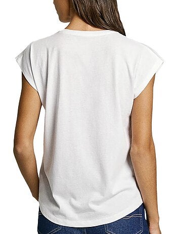 T-shirt pepe jeans blooma branco para mulher