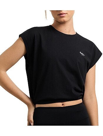T-shirt pepe jeans blooma preto para mulher