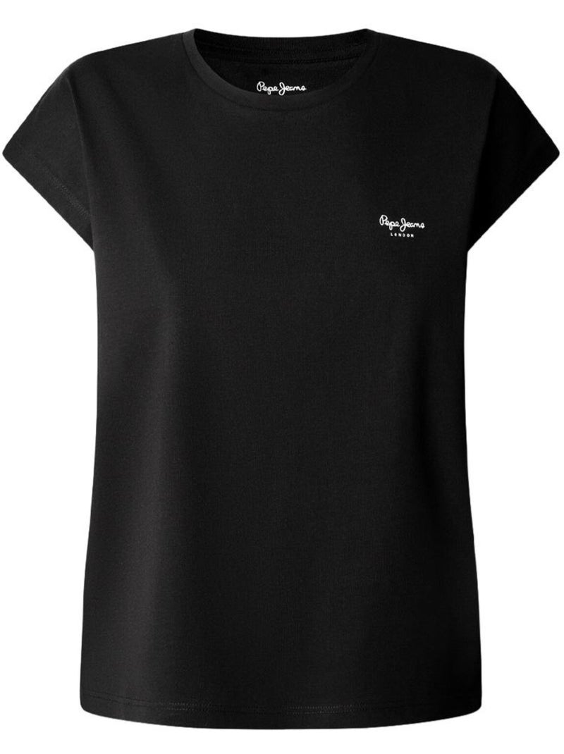 T-shirt pepe jeans blooma preto para mulher Preto - Kiabi