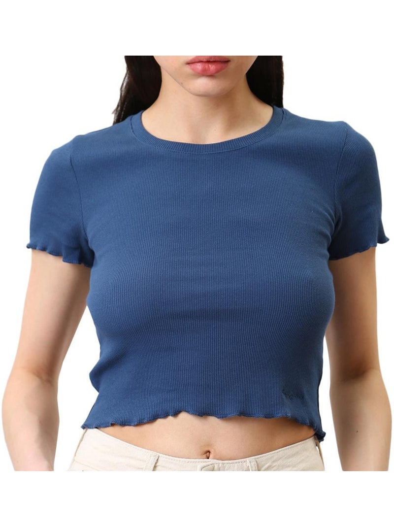 T-shirt Pepe Jeans Cara para Mulher Azul Marinho Azul-marinho - Kiabi
