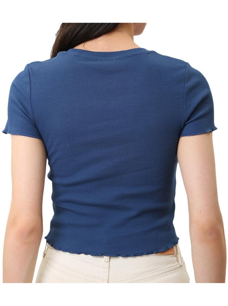 T-shirt Pepe Jeans Cara para Mulher Azul Marinho Azul-marinho - Kiabi