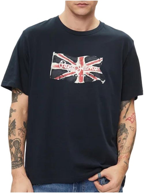 T-shirt Pepe Jeans Clag para Homem Azul Marinho - Kiabi