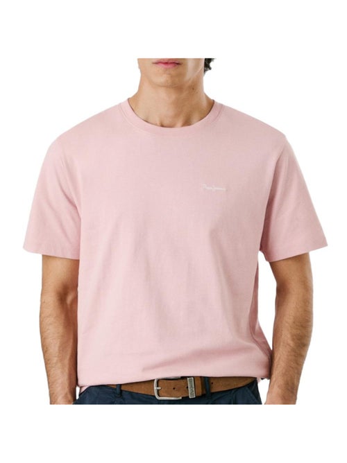 T-shirt Pepe Jeans Connor de Homem Rosa com Contraste - Kiabi T-shirt Pepe Jeans Connor de Homem Rosa com Contraste - Kiabi