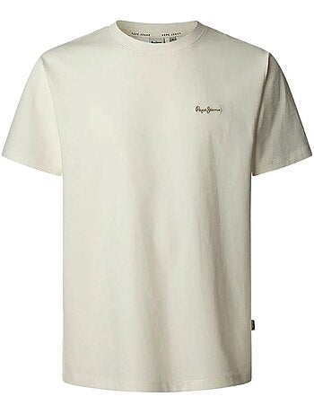 T-shirt Pepe Jeans Laranja de Homem com Contraste