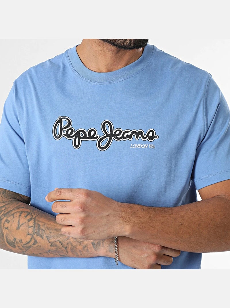 T-shirt Pepe Jeans Dorian Azul para Homem Azul - Kiabi
