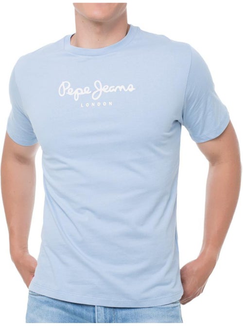 T-Shirt Pepe Jeans Eggo Azul Claro para Homem - Kiabi