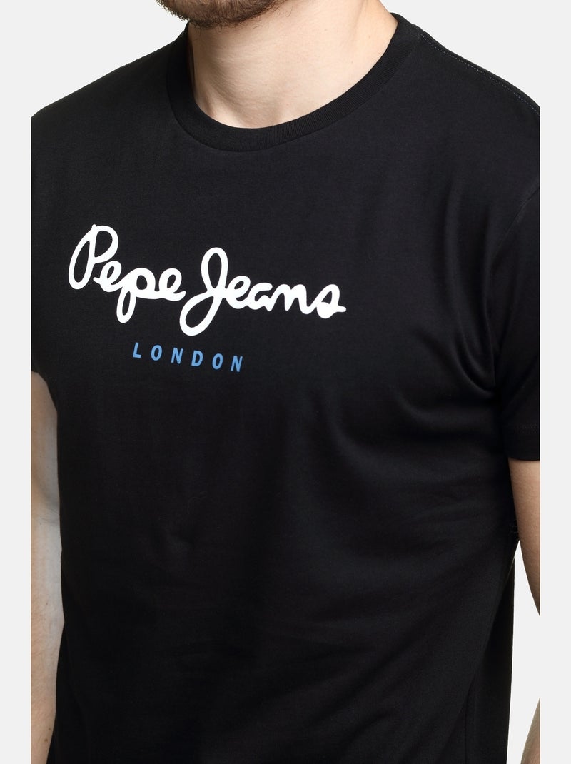 T-shirt Pepe Jeans Eggo N Preto para Homem Preto - Kiabi