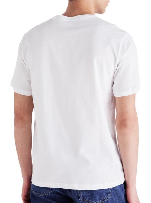 T-shirt Pepe Jeans Eggo para Homem Branco/Bordô - Kiabi T-shirt Pepe Jeans Eggo para Homem Branco/Bordô - Kiabi