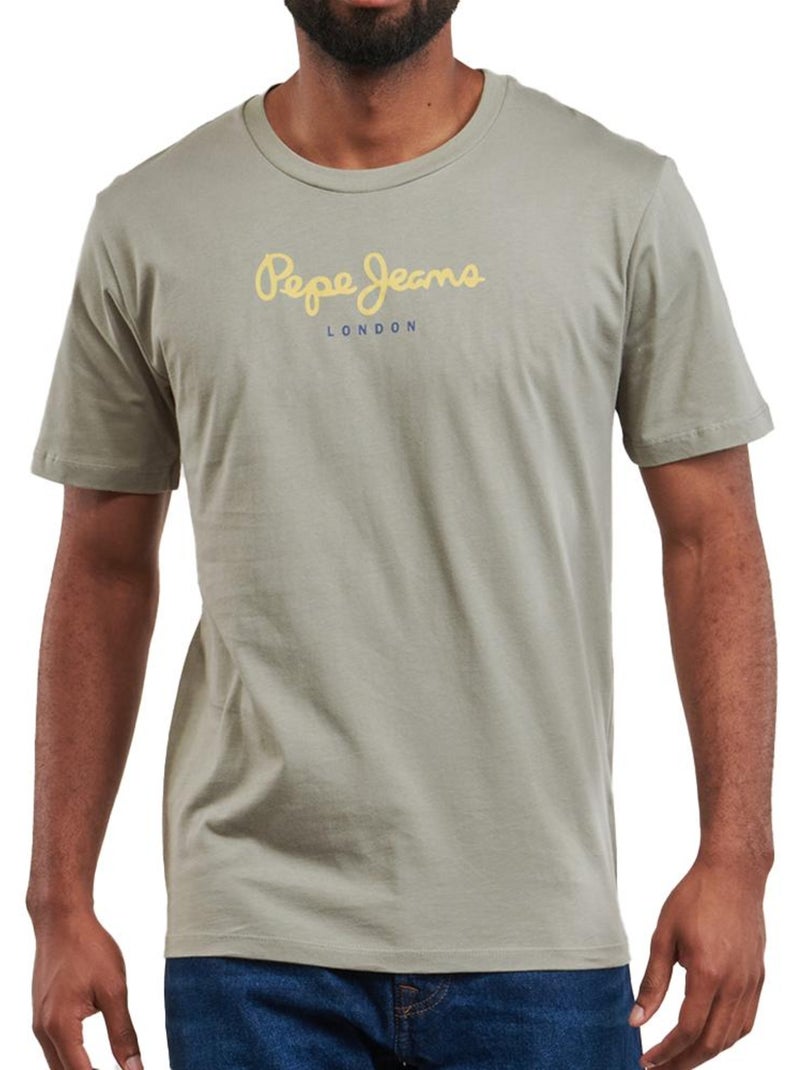 T-shirt Pepe Jeans Eggo SEB Verde para Homem Cáqui - Kiabi