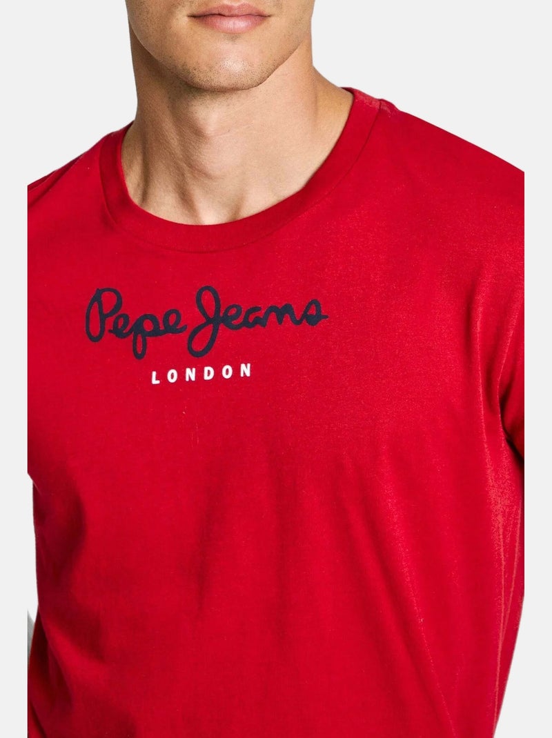 T-shirt Pepe Jeans Eggo SEB Vermelha para Homem Vermelho - Kiabi