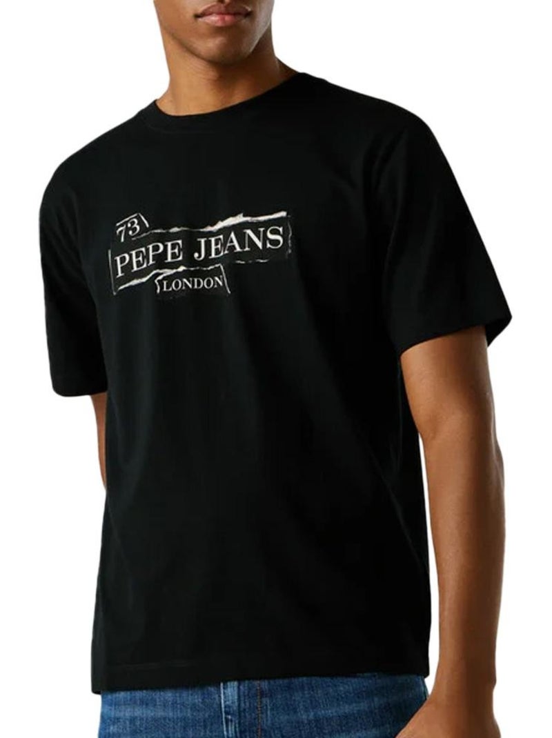 T-shirt Pepe Jeans Griffin Preto para Homem Preto - Kiabi
