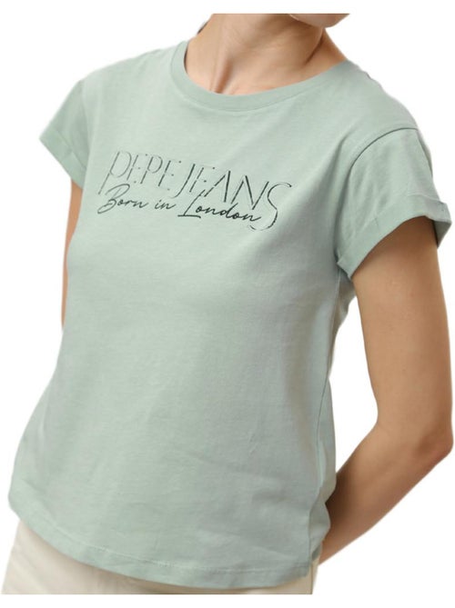 T-shirt Pepe Jeans Hannon Verde para Mulher - Kiabi T-shirt Pepe Jeans Hannon Verde para Mulher - Kiabi