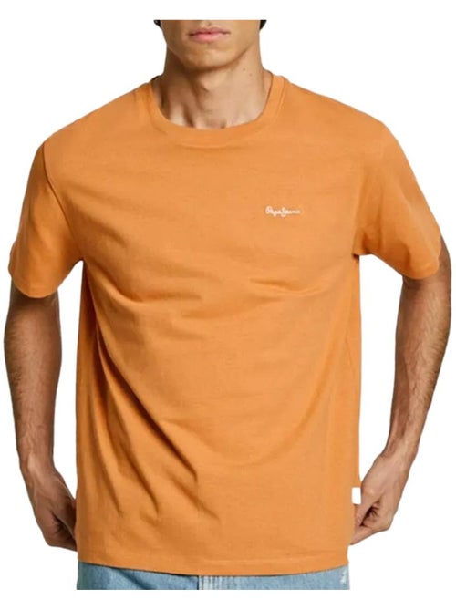 T-shirt Pepe Jeans Laranja de Homem com Contraste - Kiabi
