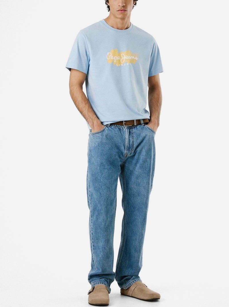 T-shirt Pepe Jeans Milton Azul para Homem Azul - Kiabi