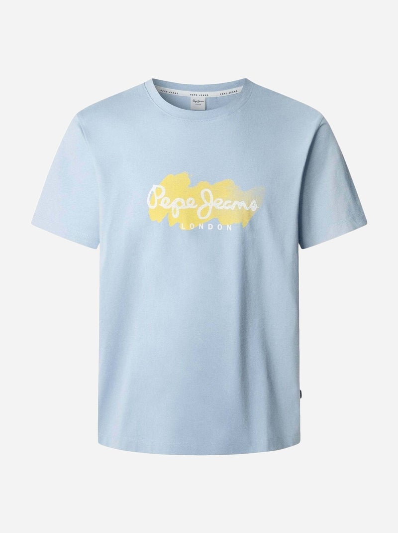 T-shirt Pepe Jeans Milton Azul para Homem Azul - Kiabi