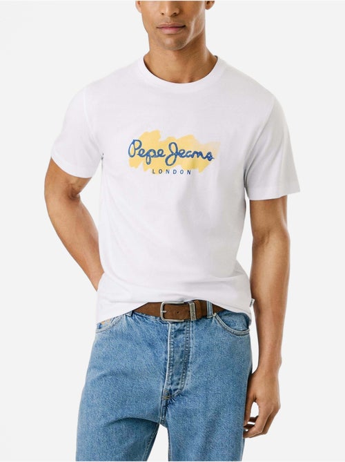T-shirt Pepe Jeans Milton Branco para Homem - Kiabi