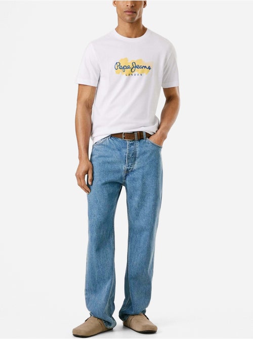 T-shirt Pepe Jeans Milton Branco para Homem - Kiabi