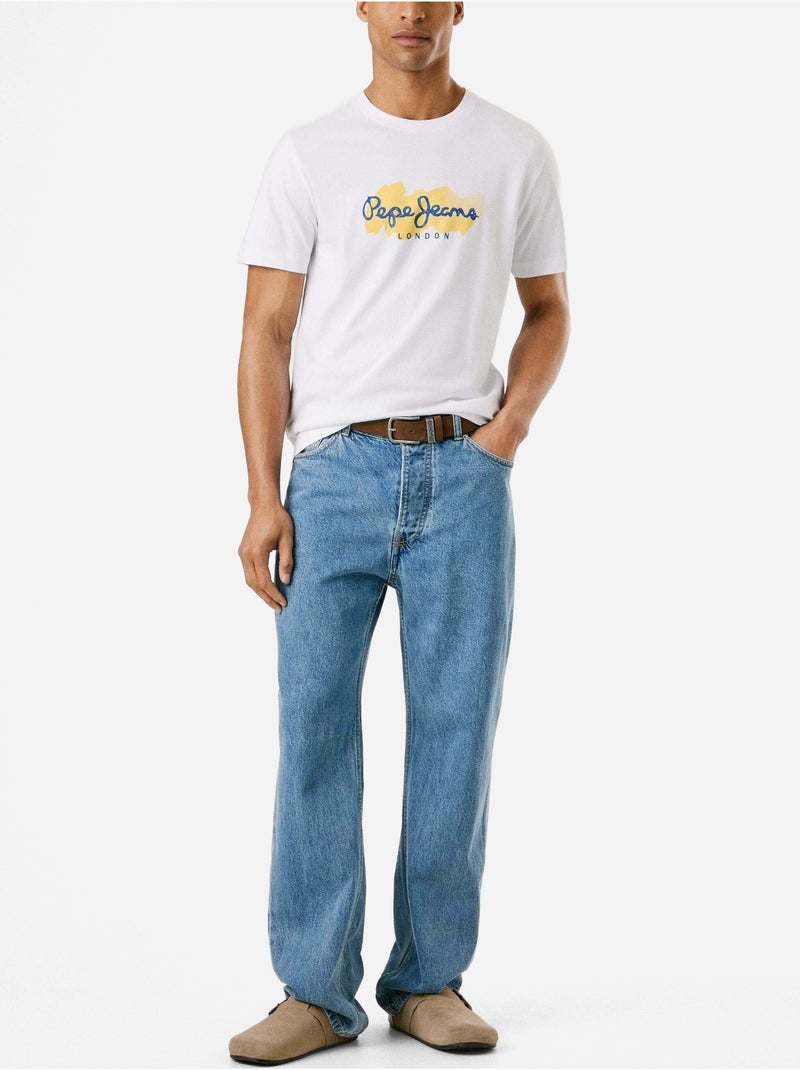T-shirt Pepe Jeans Milton Branco para Homem Branco - Kiabi