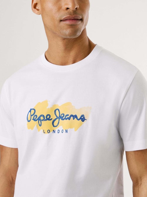 T-shirt Pepe Jeans Milton Branco para Homem - Kiabi