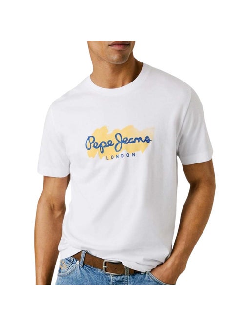 T-shirt Pepe Jeans Milton Branco para Homem - Kiabi