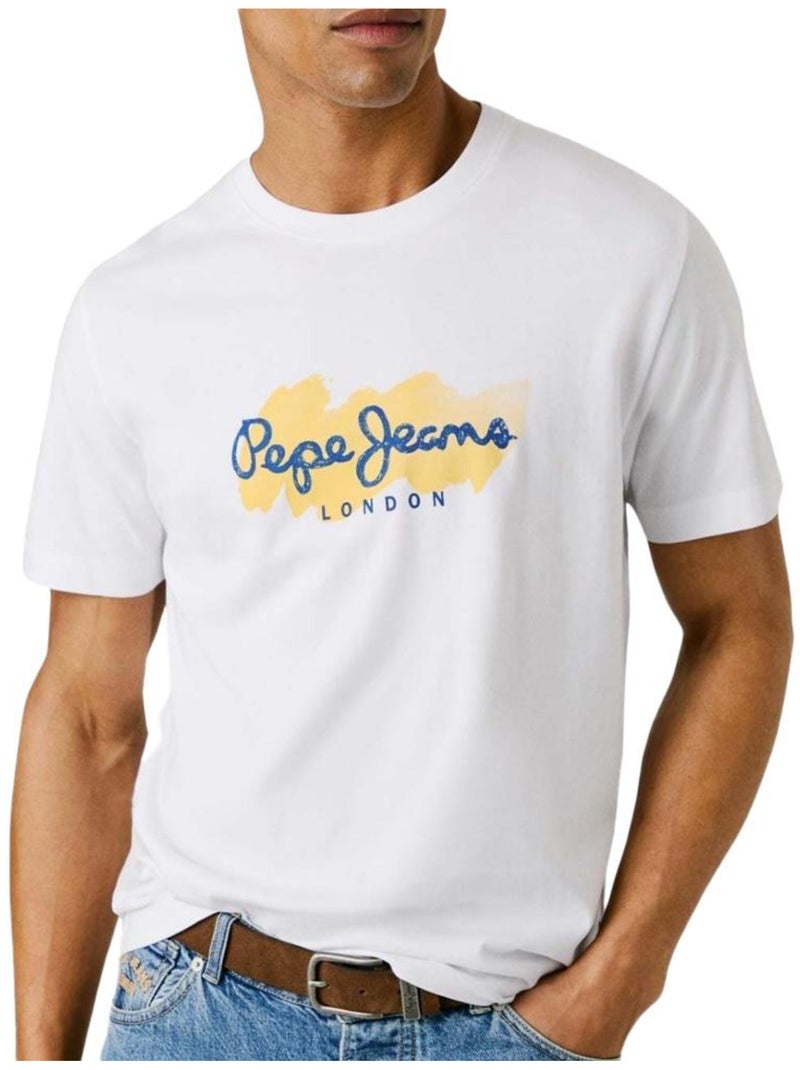 T-shirt Pepe Jeans Milton Branco para Homem Branco - Kiabi